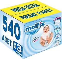 Molfix 3 Numara Midi 108'li 5 Adet Bebek Bezi