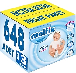 Molfix 3 Numara Midi 108'li 6 Adet Bebek Bezi