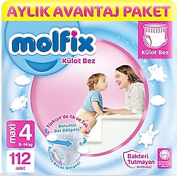 Molfix 4 Numara Maxi 112'li Külot Bez