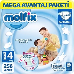 Molfix 4 Numara Maxi 128'li 2 Adet Bebek Bezi