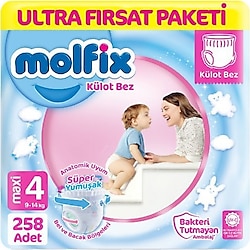 Molfix 4 Numara Maxi 86'lı 3 Adet Külot Bez