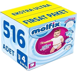 Molfix 4 Numara Maxi 86'lı 6 Adet Külot Bez