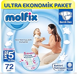 Molfix 5+ Numara Junior Plus 72'li Bebek Bezi