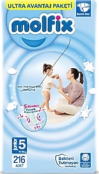 Molfix 5 Numara Junior 108'li 3 Adet Bebek Bezi