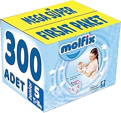 Molfix 5 Numara Junior 100'lü 3 Adet Bebek Bezi