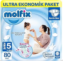Molfix 5 Numara Junior 80'li Bebek Bezi