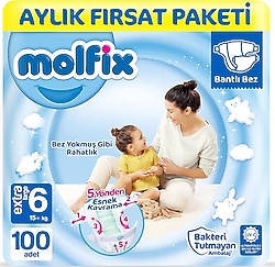 Molfix 6 Numara Extra Large 100'lü Bebek Bezi