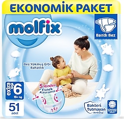 Molfix 6 Numara Extra Large 51'li Bebek Bezi