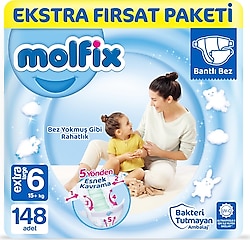Molfix 6 Numara Extra Large 148'li Bebek Bezi