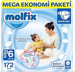 Molfix 6 Numara Extra Large 172'li Bebek Bezi
