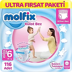 Molfix 6 Numara Extra Large 58'li 2 Adet Külot Bez