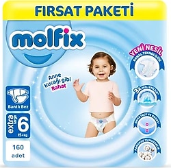 Molfix 6 Numara Extra Large 160'lı Bebek Bezi
