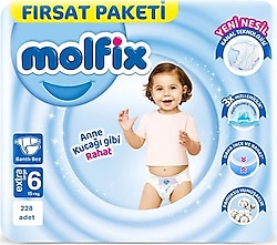 Molfix 6 Numara Extra Large 38'li 6 Adet Bebek Bezi