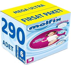 Molfix 6 Numara Extra Large 58'li 5 Adet Külot Bez