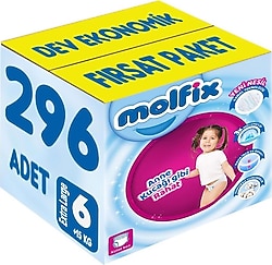 Molfix 6 Numara Extra Large 296'lı Külot Bez