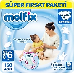 Molfix 6 Numara Extra Large 150'li Bebek Bezi