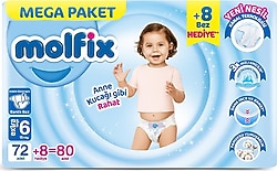 Molfix 6 Numara Extra Large 80'li Bebek Bezi