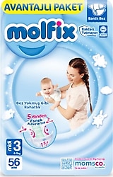 Molfix 3 Numara Midi 56'lı Bebek Bezi