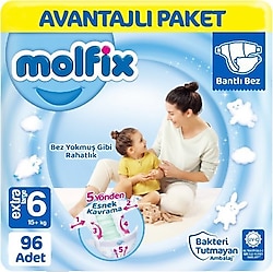 Molfix 6 Numara Extra Large 96'lı Bebek Bezi