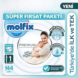 Molfix Premium 1 Numara Yenidoğan 72'li 2 Adet Bebek Bezi
