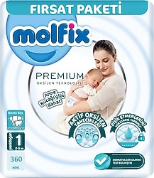 Molfix Premium 1 Numara Yenidoğan 72'li 5 Adet Bebek Bezi