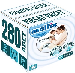 Molfix Premium 2 Numara Mini 70'li 4 Adet Bebek Bezi