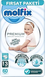 Molfix Premium 3 Numara Midi 60'lı Bebek Bezi