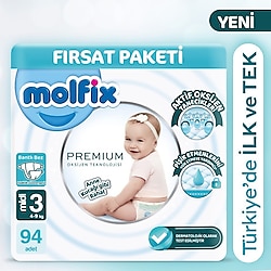 Molfix Premium 3 Numara Midi 94'lü Bebek Bezi