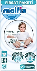 Molfix Premium 4 Numara Maxi 54'lü Bebek Bezi