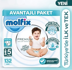 Molfix Premium 5 Numara Junior 66'lı 2 Adet Bebek Bezi