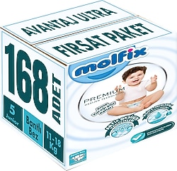 Molfix Premium 5 Numara Junior 168'li Bebek Bezi
