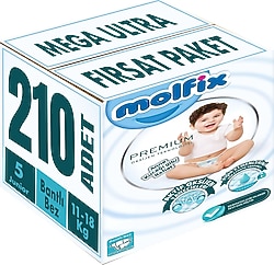 Molfix Premium 5 Numara Junior 42'li 5 Adet Bebek Bezi