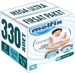 Molfix Premium 5 Numara Junior 66'lı 5 Adet Bebek Bezi