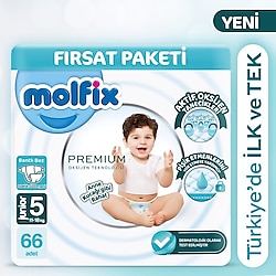 Molfix Premium 5 Numara Junior 66'lı Bebek Bezi
