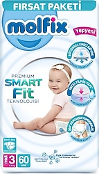 Molfix Premium Smart Fit 3 Numara Midi 60'lı Bebek Bezi