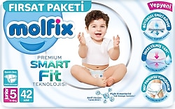 Molfix Premium Smart Fit 5 Numara Junior 42'li Bebek Bezi