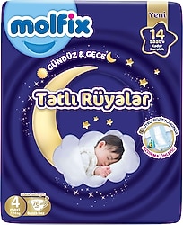 Molfix Tatlı Rüyalar 4 Numara Maxi 76'lı Bebek Bezi