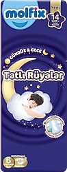 Molfix Tatlı Rüyalar 6 Numara Extra Large 48'li Bebek Bezi