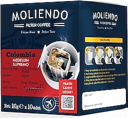 Moliendo Colombia Medellin Supremo Pratik Filtre Kahve 10x10 gr