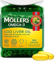Möllers Cod Liver Oil A+D+E Vitamin Balık Yağı 160 Kapsül