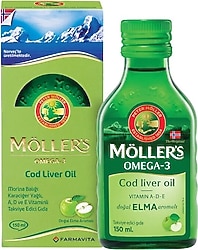 Möllers Omega 3 Elma Aromalı Balık Yağı 150 ml Şurup