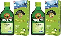 Möllers Omega 3 Elma Aromalı Balık Yağı 250 ml Şurup 2'li