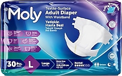 Moly Belbantlı Büyük Boy L 30'lu Hasta Bezi