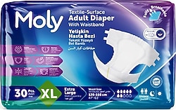 Moly Belbantlı Ekstra Büyük Boy XL 30'lu Hasta Bezi