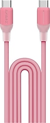 Momax 1-Link Flow 60 W 1.2 m Pembe Type-C to Type-C Hızlı Şarj Kablosu