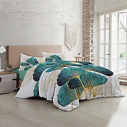 Monohome Luxury Leaves Luxury Çift Kişilik Pamuk Saten Nevresim Takımı
