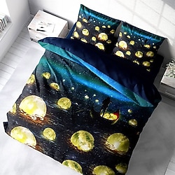 Monohome Moon River 3D Pamuk Saten Çift Kişilik Nevresim Takımı