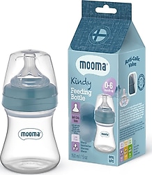 Mooma Kindy 0-6 Ay Yavaş Akış Mavi Biberon 150 ml