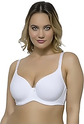 Moonlight 2154 Beyaz Desteksiz Balenli Sütyen
