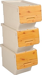 Motek Bambu 3x33 lt Tekerlekli Organizer